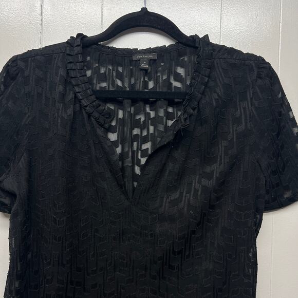 Ann Taylor Lace Workwear Office Career Party Elegant Classic Womens Top Medium - Picture 3 of 12